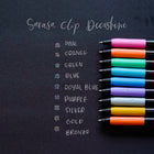 Zebra Sarasa Clip Decoshine Gel Retractable Pen - Royal Blue-0.5mm fine point tip with smooth writing