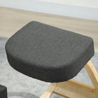 HOMCOM Ergonomic Wood Kneeling Chair with Thick Pads for Improved Posture - Dark Grey-Assembly required