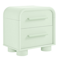 Modway Bellamy Curved 2-Drawer Nightstand - Sage-Modern Curved Nightstand
