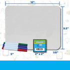 Flipside Products Dry Erase Board 9" x 12" + Pen + Student Eraser Set, 12 Sets-Quality non-ghosting write-and-wipe surface