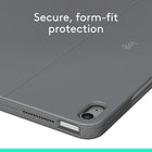 Logitech Combo Touch iPad Air 13" (M2/M3/M4) Keyboard Case - Oxford Grey - English-Secure, form-fit protection: The uniquely sturdy, yet lightweight iPad keyboard case keeps your iPad safe from scuffs and scratches, so you can take it anywhere with total peace of mind 