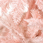 HOMCOM 7' Artificial Christmas Tree with Realistic Tips - Pink-Colour: White, Pink 