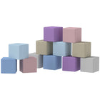 Soozier Toddlers Soft Play Foam Blocks 12-Piece Set - Pastel Colours-Suitable for use in school, daycare, or at home 