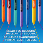 Paper Mate Inkjoy Gel Bright! Retractable Pen - Medium Point (0.7mm) - Assorted Colours - Set of 10-For best results, avoid writing on shiny, smooth or coated paper