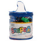 Snapo Jr. Building Blocks Advanced Builder's Kit - 80 Pieces-Snapo blocks feature our patented snap technology. Snapo blocks connect on all 6 sides, slide vertically and can rotate!