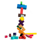 Continuum Games Build Up Block Stacking Game - Set of 48-How to play: Players take turns playing cards that allow them to place a block, but only on the previous 2 blocks. Each card is worth points. When the tower falls, the last player who successfully placed a block gets all the points