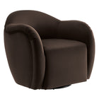 Modway Compose Performance Velvet Swivel Armchair - Chocolate Brown-Stain-resistant Performance Velvet
