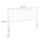 Modway Tatum Queen Headboard - White-Powder Coated Iron Construction