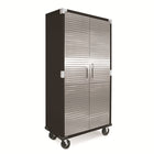 Seville Classics UltraHD Storage Cabinet - 36" L x 18" W x 72" H - Graphite-4 shelves total (3 height-adjustable)