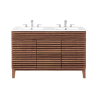 Modway Render 48" Double Sink Bathroom Vanity - Walnut/White-8
