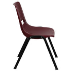 Flash Furniture HERCULES Series Burgundy Ergonomic Shell Stack Chair with Black Frame-Stack Quantity: 20