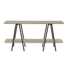 Manhattan Comfort Celine 47.24" Modern Console Table - Rustic Grey-Modern Contemporary Low Console Perfect For Living Room and Home Office Usage