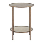 Zuo Anelli Side Table - Bronze-Mirror Glass round shape tabletop