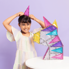 Connetix Glitter Unicorn Pack - 56 Pieces-In a combination of dazzling clear and vibrant bright colours of pink, yellow, teal and purple