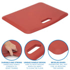 Mount-It! Anti-Fatigue Mat - 18" x 22" - Red-Made to withstand heavy use and easy to wipe and clean with a damp cloth