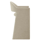 Modway Talia 41" Upholstered Fabric Bar Stool - Linen-Floor Protecting Foot Pins