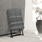 Outsunny Rattan Coffee Table for Balcony - Grey-Lightweight design for easy mobility   
