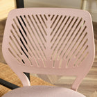 Homy Casa Fabric Task Chair - Baby Pink-Sturdy 5-star base for easy mobility