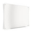TRU RED Ergonomic Curved Magnetic Glass Dry-Erase Whiteboard - 48" x 36"-Curved magnetic whiteboard for a more ergonomic writing experience at every height
