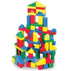 Melissa & Doug Box of Blocks 100-Piece Set-Blocks come in 4 colours and nine shapes
