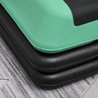 Soozier 43" Adjustable Aerobic Platform Stepper 3 Level with Risers 4” 6” 8” Cardio Fitness Trainer - Black Green-Convenient transport and storage with its lightweight 
