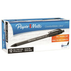 Paper Mate Comfortmate Ultra Ballpoint Pens Retractable – 1.0mm – Black – 12 Pack  -Floating ball ink technology for smooth, bold writing