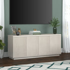 Hudson&Canal Hanson TV Stand for TV's up to 65" - Alder White-Features easy assembly
