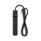 NXT Technologies NX54313-CA NX54313, 6-Outlet Surge Protector, 4ft, 600 Joules - Black-6 standard outlets
