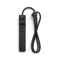 NXT Technologies NX54313-CA NX54313, 6-Outlet Surge Protector, 4ft, 600 Joules - Black-6 standard outlets