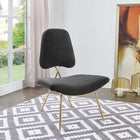 Modway Ponder Performance Velvet Lounge Chair - Black-Performance Velvet Upholstery