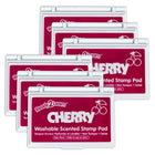Ready 2 Learn Washable Stamp Pad - Cherry Scent - Dark Red - 6 Pack-Stop And Smell The Ink - Add some life to your artistic creations! This red stamp pad features fragrant, cherry-scented ink. An entertaining artistic resource for classrooms, homes or centers!