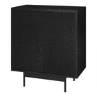 Hudson&Canal Whitman 28"W Accent Cabinet - Black Grain-Top weight capacity is 50 lbs, middle shelf can support 40 lbs, while lower shelf hold 45 lbs