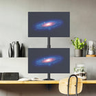 ShoppingAll SA-D285 Adjustable Dual Monitor Standing Mount Extra Tall 31.5" Pole for Two Displays up to 32" - Black-8