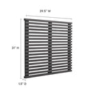 Modway Render Wall Mount Twin Headboard - Charcoal-6