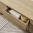 Modway Duval 71" Oval TV Cabinet - Light Oak-Modern Oval Design