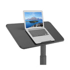 ShoppingAll Mobile OverBed Pneumatic Adjustable Laptop Stand with Hidden Caster Wheels - 31.5'' Tabletop - Black-Tilting Tabletop Design: Adjustable tabletop angle provides ergonomic positioning for reading, typing, or dining.