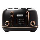Haden Heritage 4-Slice Wide Slot Toaster - Black & Copper-Extra-wide slots accommodate thick slices and bagels, the ultimate in toasting convenience 