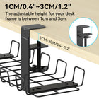 ShoppingAll Under Desk Cable Organizer Tray Wire Management Rack with 10 Cable Ties - Black-CLEAN WORKSPACE: Neatly organizes all your desktop wires and keeps your work area tidy without clutter by routing cables through the back of the tray out of sight.