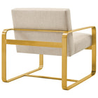 Modway Astute Upholstered Fabric Armchair - Beige-Dense Foam Padding