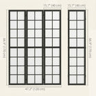 HOMCOM 3 Panel Freestanding Room Divider for Bedroom - Black-Lightweight design ensures easy relocation and storage 
