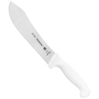 Tramontina Professional 8" Steak Knife - Stainless Steel Blade and White Polypropylene Handle-H-Tramontina 8" Butcher Knife
