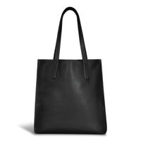 Champs Onyx Leather Vertical Tote - Black-CHAMPS Onyx Collection Vertical Tote