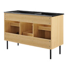 Modway Chaucer 48" Double Sink Bathroom Vanity - Oak/Black-8