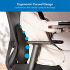 Mount-It! Ergo Collection Memory Foam Curved Back Support - Black-The memory foam-filled ergonomic cushion gently conforms to your body contours, delivering maximum personal support