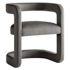 Modway Winslow Performance Velvet Barrel Accent Chair - Storm Grey-Accent Chair