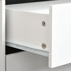 HOMCOM Modern Nightstand with 2 Drawers and Wood Legs - White-Colour: White