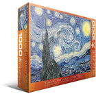 Starry Night by Vincent Van Gogh Puzzle, 1000 Pieces-The works of Van Gogh (1853-1890), Post-Impressionist painter, are perhaps more widely know than those of any other painter