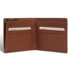Champs Onyx Leather Zip Bi-Fold Wallet - Brown-Bill compartment