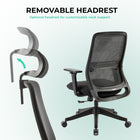 MotionGrey NovaCloud Ergonomic High Back Office Chair with 2D Headrest and Adjustable Armrests - Black-6