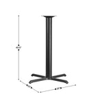 Flash Furniture 33" x 33" Restaurant Table X-Base with 4" Dia. Bar Height Column-Cast Iron Construction
